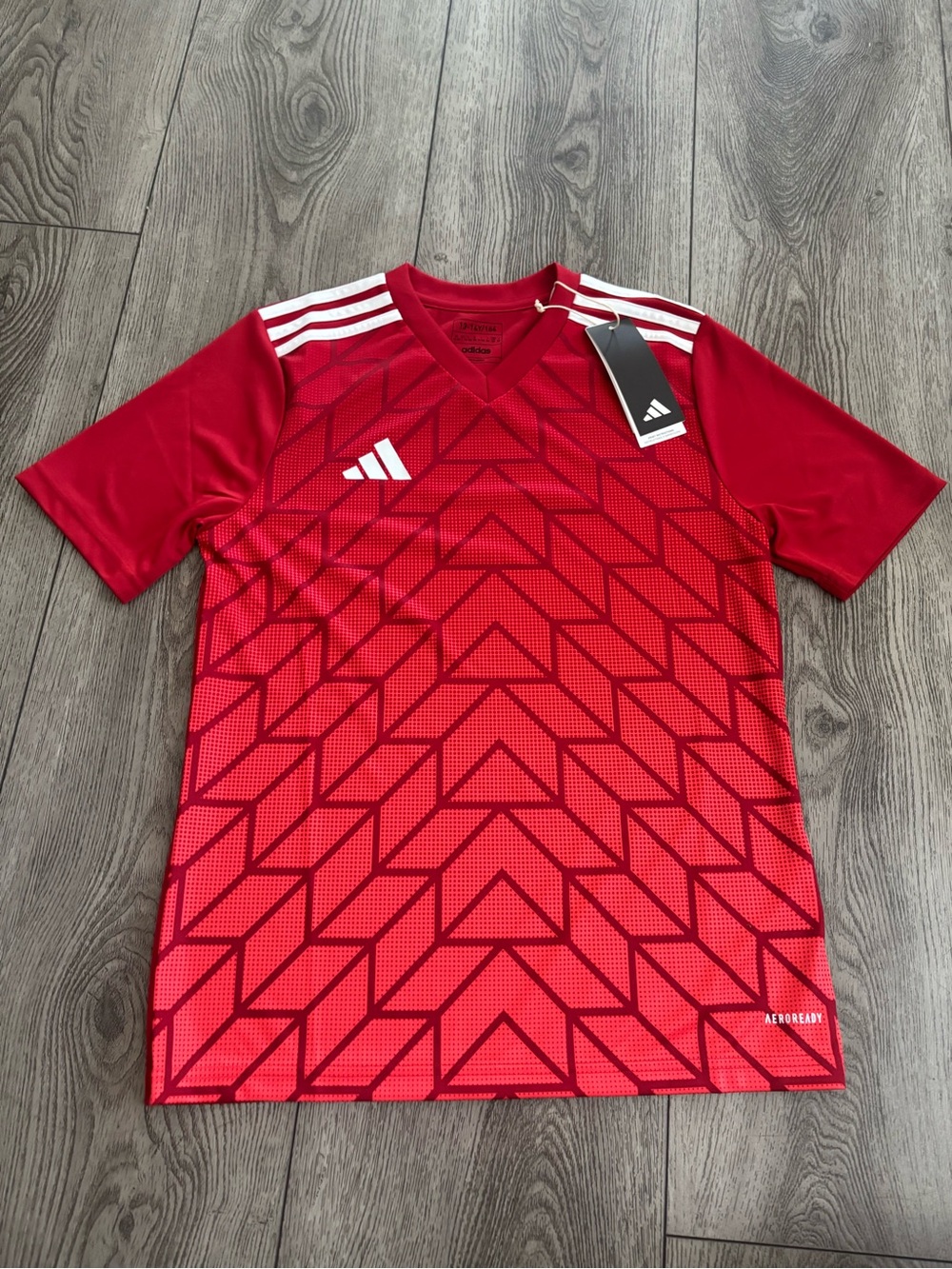 Adidas  Red Short-Sleeve Training Shirt